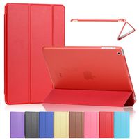 Thilon - Apple iPad Mini & iPad Mini Retina Display Case - Trifold Smart Cover+Transparent Back Cover [Ultra Slim] [Light Weight] with Stand and Auto Sleep / Wake Feature for iPad mini & iPad Mini with Retina Display (Red 2)