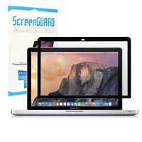 TopCase Anti-Glare Bubble Free LCD Screen Protector with Black Frame for Apple Macbook Pro 13-Inch (A1278) Bundle with Mouse Pad - Black