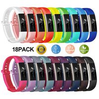 JOMOQ Replacement Bands Compatible for Fitbit Alta, Alta HR and Ace, Soft Customised Waterproof Adjustable Sport Rubber Smartwatch Strap Wristbands, Small Large, Women Men