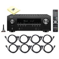Denon AVR-S950H 7.2 Channel 185 Watts High Power 4K Ultra HD AV Receiver with HEOS, Google Assist and Amazon Alexa Voice Command Bundle with 8 HDMI Cables and Zorro Polishing Cloth