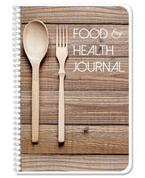 BookFactory Food and Health Journal/Food Diary/Fitness Journal Notebook, 186 Pages - 6" x 9" Durable Thick Translucent Cover, Wire-O Binding (JOU-186-69CW(FoodJournal))