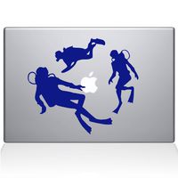 The Decal Guru 2063-MAC-13P-DB Scuba Divers Decal Vinyl Sticker, Dark Blue, 13" MacBook Pro (2015 & Older)