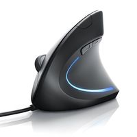 TopRen Vertical Ergonomic Optical USB Mouse/Vertical Model | Ergonomic Design - Prevention Against Mouse arm/Tennis arm (RSI Syndrome) - Particularly arm-Friendly | 6 Buttons