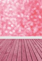Muzi Pink Bokeh Photography Backdrops Wood Floor Background Wedding Newborn for Photo Backdrop Studio Props 5x10ft D-7256