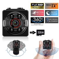 SUSZAVSS Mini Camera Hidden Spy Camera, Protable Video Recorder with 32GB SD Card, HD 1080P DVR Night Vision Motion Detection Nanny Cam for Baby/Pet Monitoring/Home Office Car Security