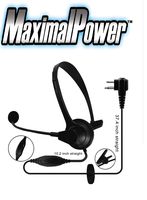 MaximalPower JH902 Headset with Microphone and PTT with Motorola 2 Pin Connector for Motorola CP200 Devices GP88 300 CT150 P040 PRO1150 SP10 XTN500 Radios (1 Pack)
