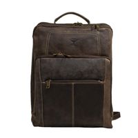 Leather Backpack 15" Inch Laptop - Made Of Premium Quality Vintage Hunter Buffalo Leather, Travel, Office bag - Large Capacity