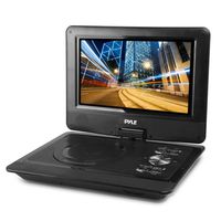 Upgraded Pyle 10" Portable DVD Player, CD Player, Swivel Angle Adjustable Display Screen, USB/SD Card Memory Readers, Headphone Jack, Built-in Rechargeable Battery w/ Remote Control. (PDV101BK)