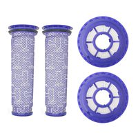 Lemige 2 Pack HEPA Post Filters & 2 Pack Pre Filters Replacement for Dyson DC65 DC66 DC41 Animal, Multi Floor and Ball Vacuums, Compare to Part 920769-01&920640-01