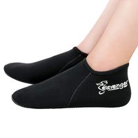 Seavenger Zephyr 3mm Neoprene Socks | Wetsuit Booties for Scuba Diving, Snorkeling, Swimming (Black, 3X-Small)
