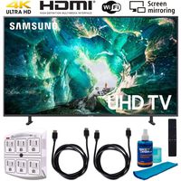 Samsung UN55RU8000 55" RU8000 LED Smart 4K UHD TV (2019) w/Accessories Bundle Includes, 2X 6ft HDMI Cable, Universal Screen Cleaner (Large Bottle) and SurgePro 6-Outlet Surge Adapter w/Night Light