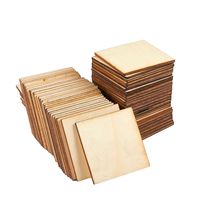 Juvale Unfinished Wood 2" X 2" Square Cutout Tile Pieces for DIY Crafts (60 Pack)