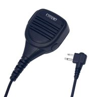 Coodio Remote Lapel Microphone Shoulder Speaker Mic Heavy Duty [IP54 WaterProof] For 2 Pin Motorola, Hytera 2 Way Radio Walkie Talkie