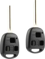 Key Fob Keyless Entry Remote Shell Case & Pad fits 1998-2007 Toyota Land Cruiser / 2008-2009 Toyota FJ Cruiser (HYQ1512V, 89070-60090), Set of 2