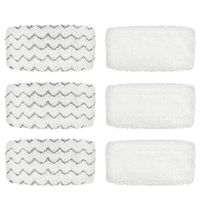 BettaWell Steam Mop Refill Pads Compatible with Bissell 1252 1606670 1543 1652 1132M 1530 11326 Symphony Hard Floor Vacuum Steam Cleaner Series (Pack of 6)