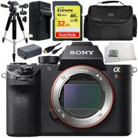 Sony Alpha a7R Mark II a7R II a7RII ILCE7RM2/B Mirrorless Camera 32GB Bundle 8PC Accessory Kit - International Version