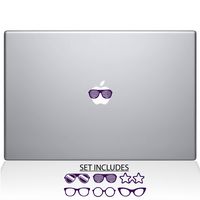 The Decal Guru 2039-MAC-15P-LAV Retro Glasses Decal Vinyl Sticker, Lavender, 15" MacBook Pro (2015 & Older)