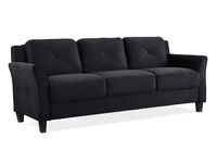 Lifestyle Solutions Collection Grayson Micro-fabric SOFA, 80.3"x32"x32.68", Black