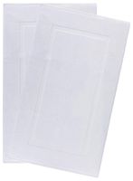 900 GSM Machine Washable 20x34 Inches 2-Pack Banded Bath Mats, Luxury Hotel and Spa Quality, 100% Ring Spun Genuine Cotton, Maximum Softness and Absorbency by United Home Textile, Snow White