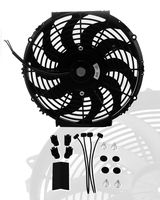 16" inch Universal Slim Fan Push Pull Electric Radiator Cooling 12V Mount Kit