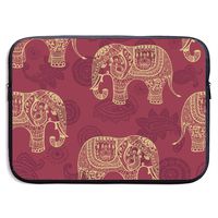 Jingclor Business Briefcase Sleeve Creative Elephant Seamless Art Portable Laptop Protective Bag for MacBook Pro/MacBook Air/Asus/Dell