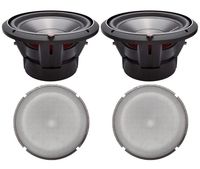 2) Rockford Fosgate P3D2-10 10" 1000W 2-Ohm Subwoofers + 2) Mesh Grille Inserts