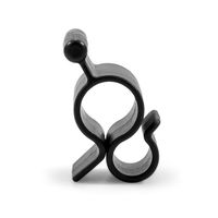 Camco Black Standard Awning Clip for Rope Light - Slides into Awning Roller Bar Channel to Create a Convenient Hook | Two Hanging Positions | Holds Party Lights, RV Lights, String Lights - (42708)