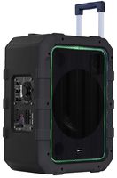 Gemini MPA-2400 10" Rechargeable Weather-Resistant Trolley Speaker with Bluetooth, LED Light Show, 6 DSP Modes, Microphone and Guitar Inputs, 240W Peak Power, FM Radio and Up to 18 Hours Battery Life