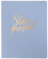 Eccolo World Traveler Desk Size Journal, 256 Lined Page Notebook, 8-x-10-inch, Stay Present