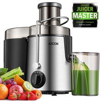 Juicer Centrifugal Juicer Machine Wide 3" Feed Chute Juice Extractor Easy to Clean, Fruit Juicer with Pulse Function and Multi Speed control, Anti-drip , Stainless Steel BPA-Free