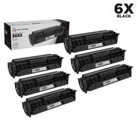 LD Compatible Toner Cartridge Replacement for HP 305X CE410X High Yield (Black, 6-Pack)