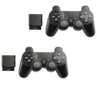 Controller for PS2 Playstation 2 Wireless (Black) - 2 Pack