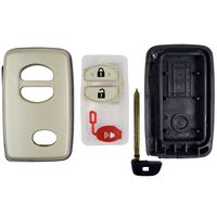 qualitykeylessplus Replacement Keyless Entry 3 Button Case and Pad for Toyota Remote FCC ID HYQ14AAB, HYQ14ACX