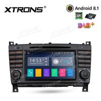 XTRONS Android 8.1 7 inch Touch Display Car Stereo DVD Radio GPS Navigator with USB SD Port DVD Drive Bluetooth 5.0 Supports 4G 3G TPMS OBD Full RCA Output for Benz W203 W20