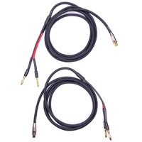 CESS-039-3f Banana Plugs to RCA Cable 3 FT, Phono Banana Speaker Cable, 2 Pack