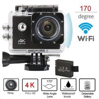Brotherhood Ultra HD 4k Wifi Helmet Waterproof Sport Action Camera As Go Professional Underwater Camcorder + HDMI Output + [ Free Accessories For GoPro Cam | SJCAM | Eken H9] Black