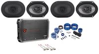 Rockville 6x8 Factory Speaker Replacement Kit+4-Ch Amp for 1999-03 Ford F-150