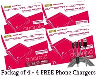 { Package of 4 } Dreamlink T3 Android Dual Band 5G Gigabit LAN 2GB RAM 16GB ROM 4K + Extra Luminous Remote + Free 3 in 1 Charger (Pack of 4)
