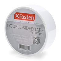 XFasten Double Sided Tape, White, Removable and Residue-Free, 2-Inch x 30 Yards, Surface Safe Two-Sided Sticky Adhesive Tape for Wall, Floor, Clothes, Rug, Fabric, Crafts and Scrapbooking