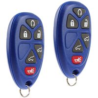 Key Fob Keyless Entry Remote fits 2007-2014 Chevy Tahoe Suburban/2007-2014 Cadillac Escalade/2007-2014 GMC Yukon (Blue), Set of 2