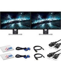 Dell SE2417HG 23.6" 16:9 LCD Monitor (SE2417HG) (Renewed) with HDMI Cable and Microfiber Cleaning Cloth - 2 Monitor Set