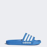 adidas Men's Adilette Shower Sandal, Bright Blue/White/Bright Blue, 11 Medium US