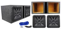 (2) KICKER 45L7R154 15" 3600w L7R Car Subwoofers+Vented Sub Box Enclosure L7R154