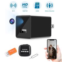 Hidden Camera Mini USB WiFi Camera Charger, 1080P Hidden Security Camera with Night Vision, Wide-Angle Wireless Camera with Motion Detection Alert, Remote View Baby Nanny Cam with Phone App