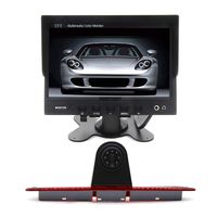 Eway 7" LCD Monitor & Third Brake Light Backup Rear View Camera Kit for Mercedes Benz Sprinter/VW Crafter 2007-2015 Split Screen 12V Reverse Parking Cameras,6 IR Lights Night Vision,Adjustable Lens