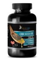 Brain and Memory Enhancement Pills - CHIA Seed Oil 2000MG - Source of Omega 3-6-9 - Supports Heart Health - chia Seeds - 1 Bottle (60 Softgels)