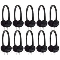 Koss KPH7 Lightweight Portable Headphone, Black - 10 PK