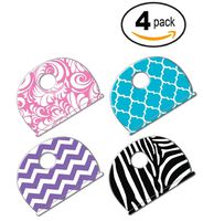Lucky Line Designer Pattern Key Identifier Caps, 4 Pack (16304)
