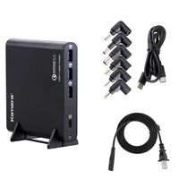 KAMERA KA-PD87 USB C Laptop AC Charger, 87W 4-Port Type-C Power Adapter for Apple MacBook Pro 2015/2016 Chromebook, Plus 3 QC3.0 USB Ports with Conversion Cable Work for HP Notebooks, Black