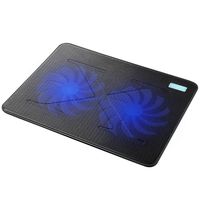AVANTEK Laptop Cooling Pad, 15.6-17 inch Laptop Cooler with 2 160mm Diameter Heavy Duty Fans, Ultra Slim with Adjustable Mounts, 2 USB Ports, Blue LED Lights
